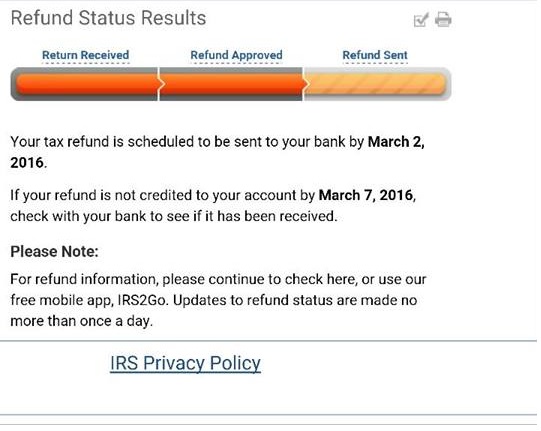 irss tax refund status