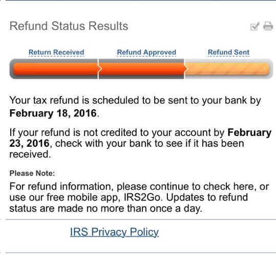 how to know the status of your tax refund