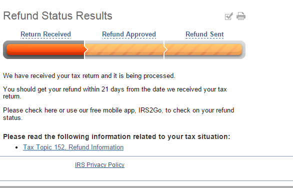 federal tax refund status