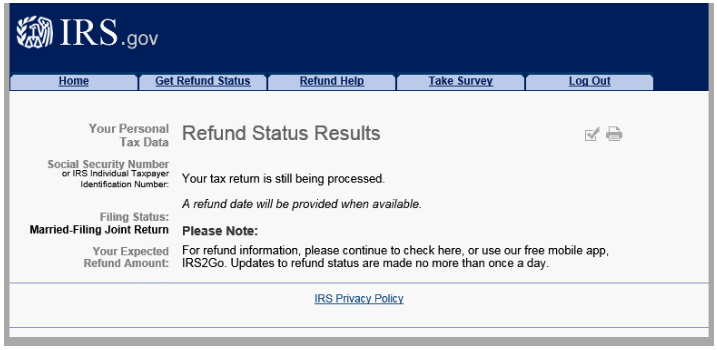 check my refund tax