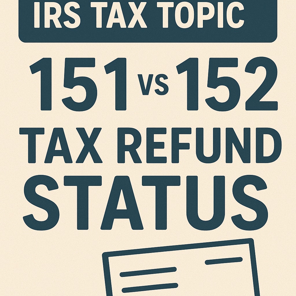 Tax Topic 151 Vs 152