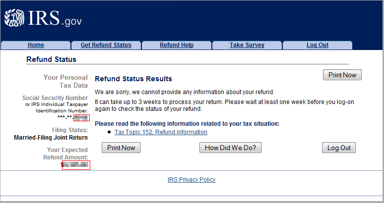 We Cannot Provide any Information about your Refund ...