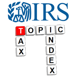 Index of IRS Tax Topics