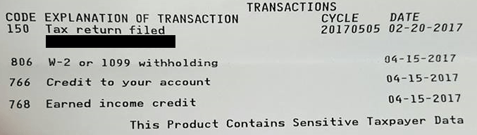 2018 Tax Transcript Cycle Code Chart ⋆ Where's My Refund? - Tax News ...