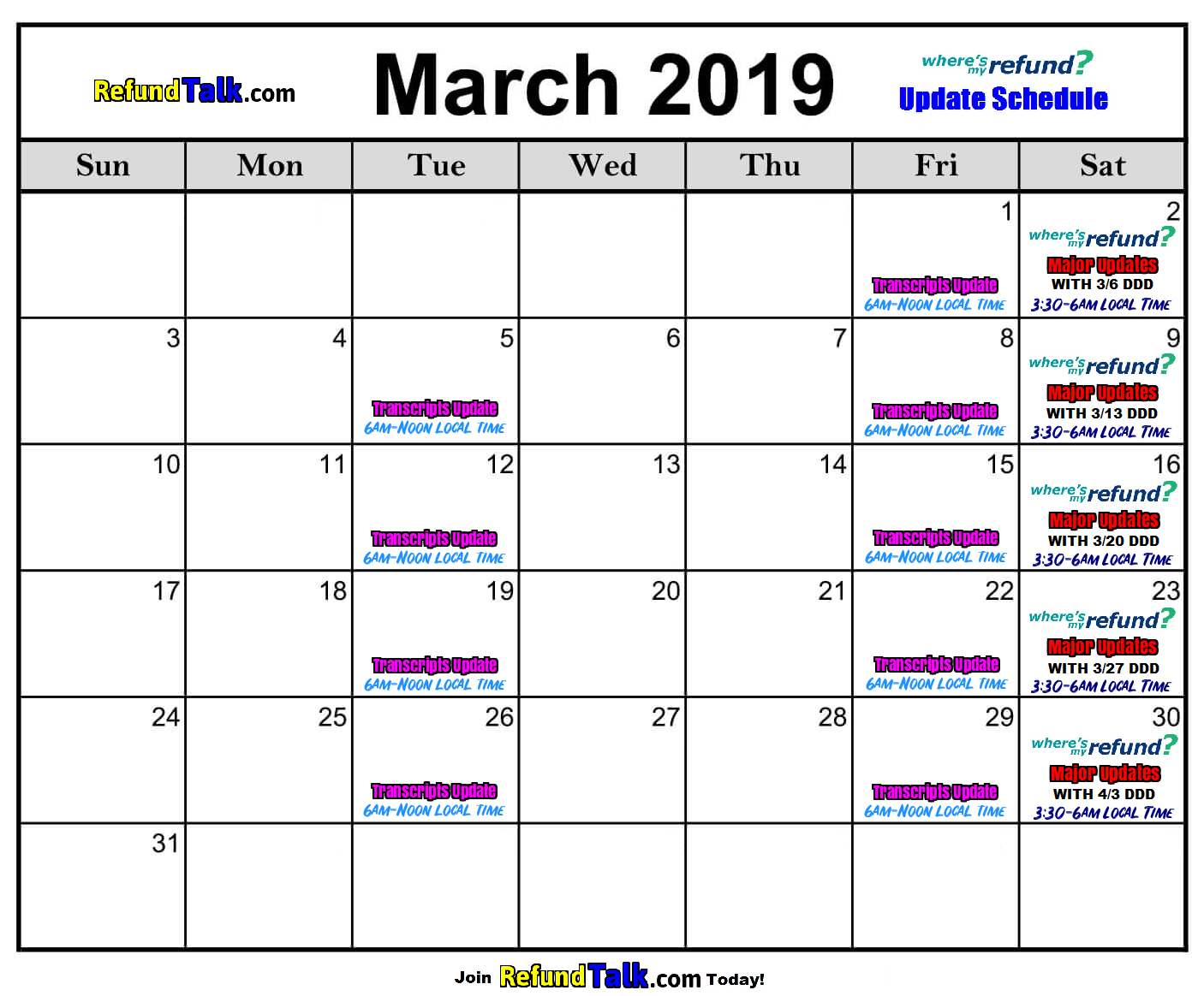 mar2019 ⋆ Where's my Refund? - Tax News & Information