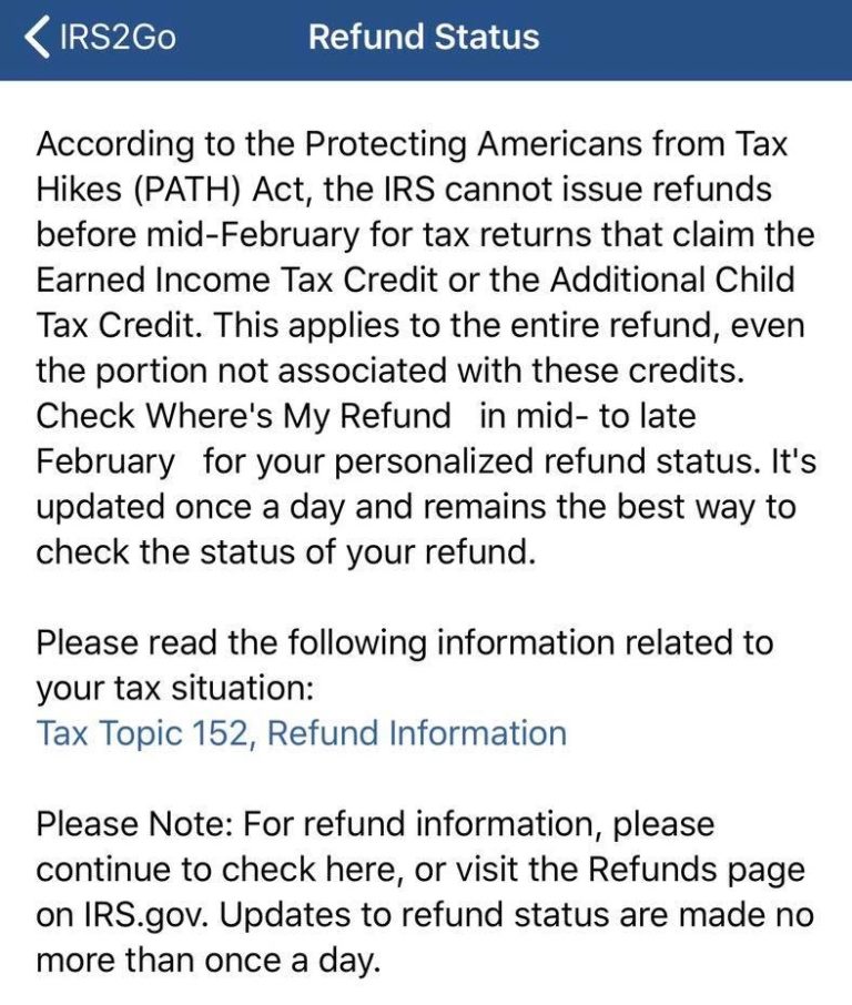 Where's My Refund PATH ACT Message Facts ⋆ Where's my Refund? Tax