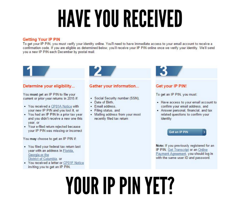 Identity Protection IP PIN Program ⋆ Where's my Refund? Tax News