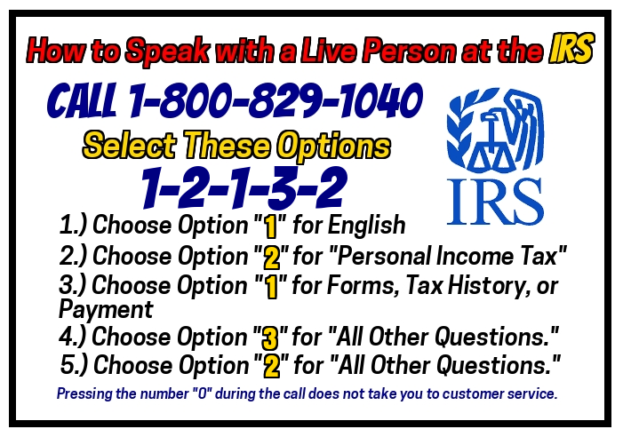 How to speak with a real person at the IRS