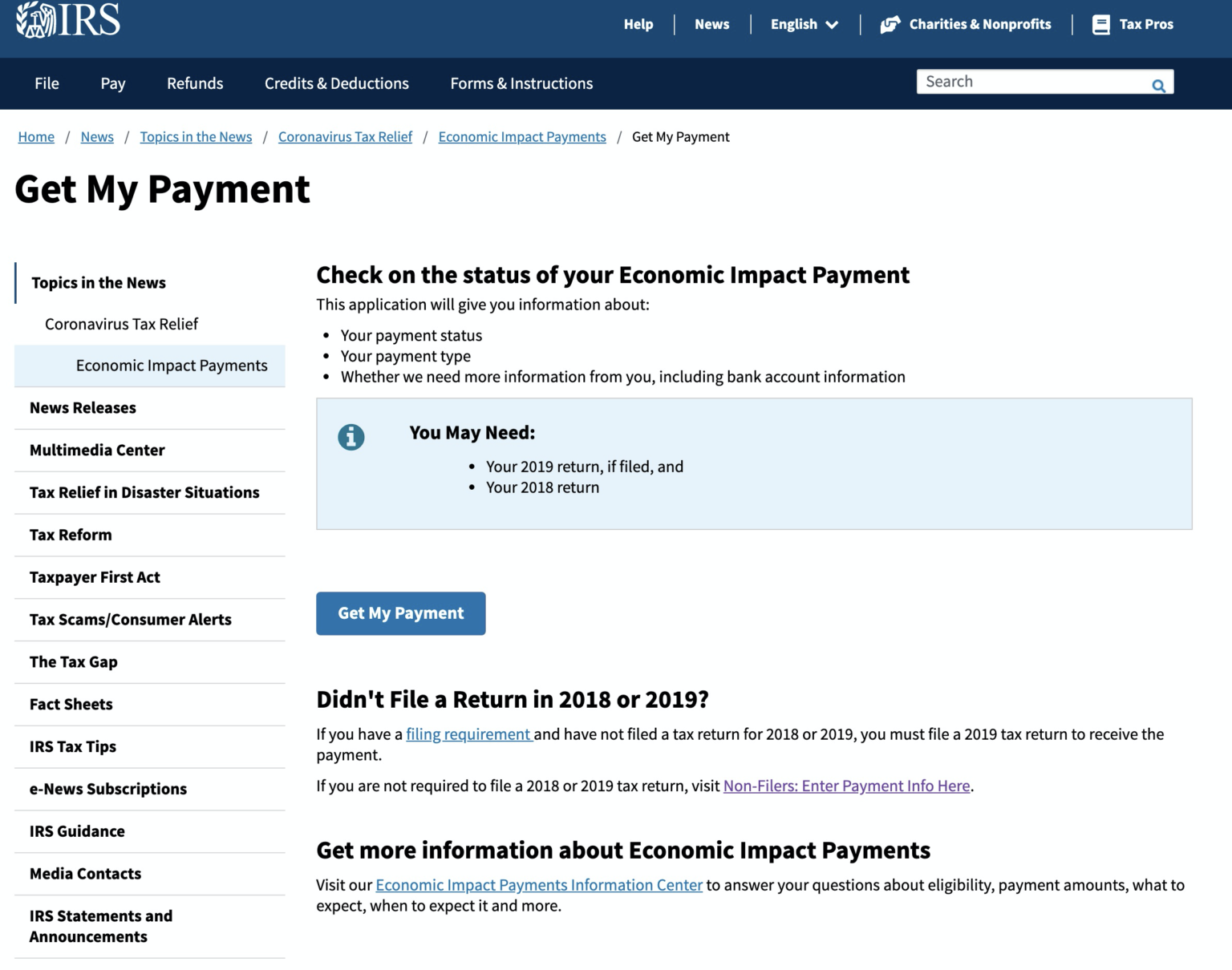 get-my-payment-portal-1 ⋆ Where's my Refund? - Tax News & Information