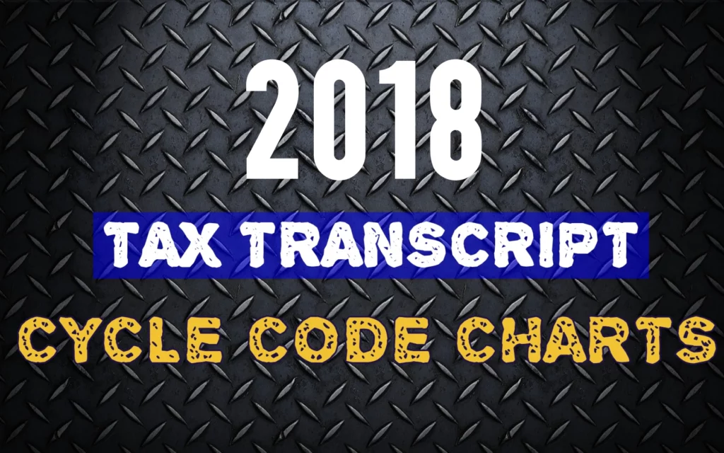 2018 Tax Transcript Cycle Code Charts ⋆ Where's My Refund? - Tax News ...