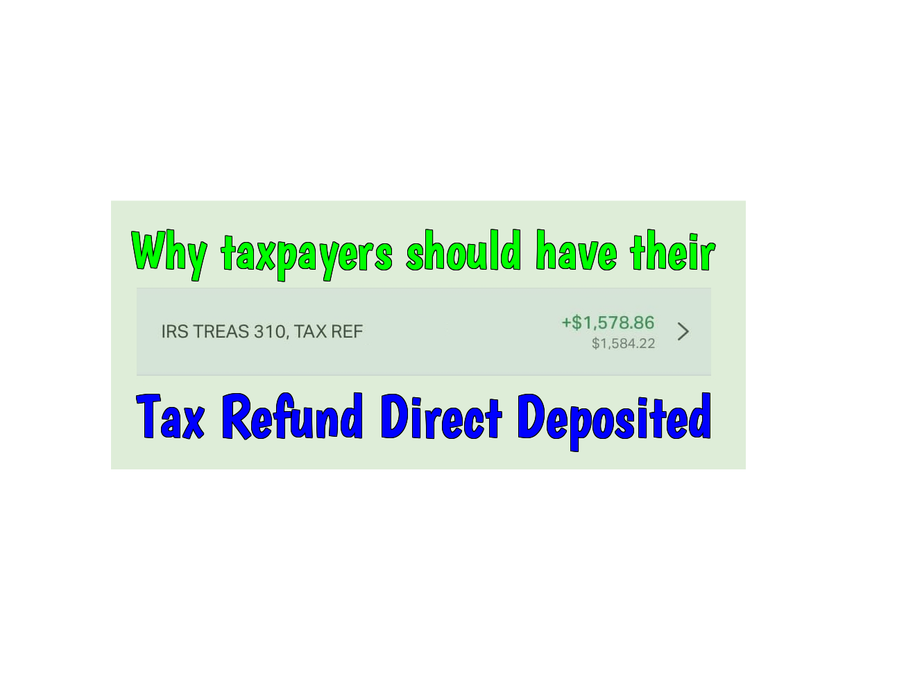 Why taxpayers should have their tax refund direct deposited ⋆ Where's