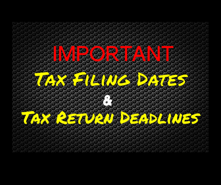 Important Tax Deadlines and Dates ⋆ Where's My Refund? Tax News