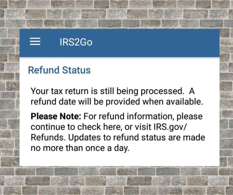 IRS Still Being Processed vs. Being Processed ⋆ Where's My Refund