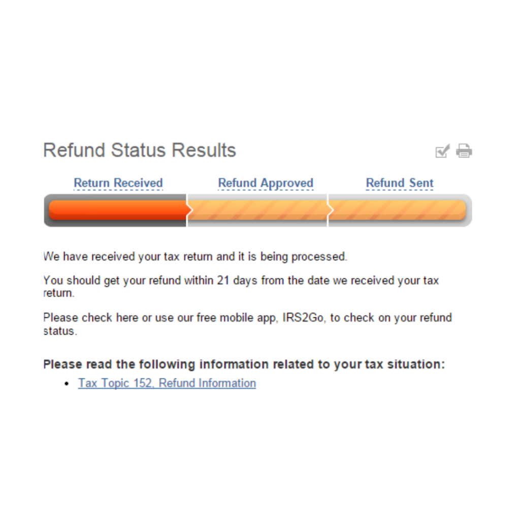 Old Refund Status Results