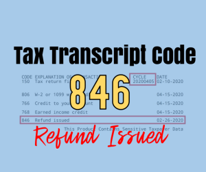 Tax Transcript Code 846 300x251