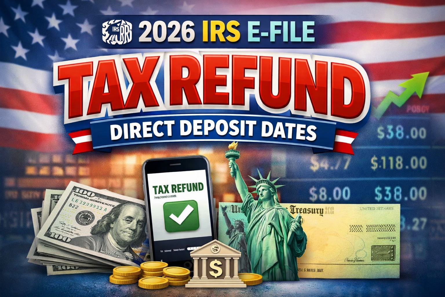 2026 IRS E-File Tax Refund Direct Deposit Dates ⋆ RefundTalk.com