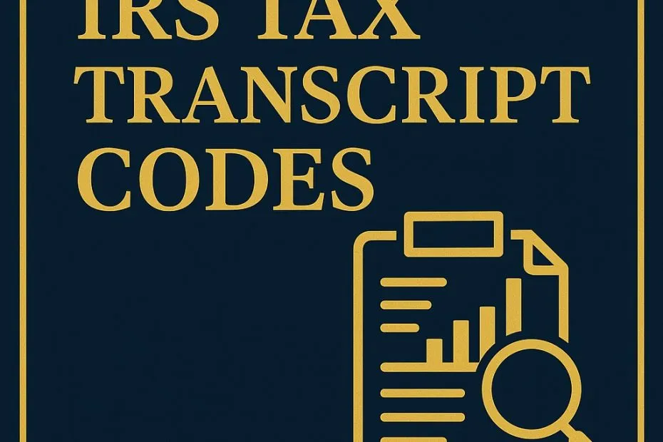 IRS Tax Transcript Codes