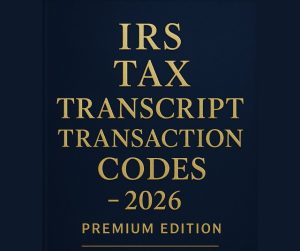 IRS Tax Transcript Transaction Codes Guide 2026.2 300x251